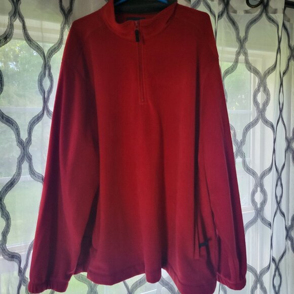 Big Men's Quarter zip fleece Burgundy - Picture 1 of 4